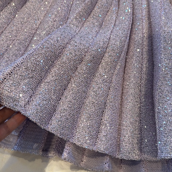 SELF PORTRAIT purple lurex knit skirt - Picture 17 of 17